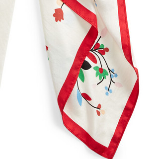 Ralph Lauren/拉夫劳伦女配 2020年冬季刺绣围巾51028 100-白色 ONE