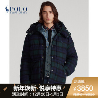 Ralph Lauren/拉夫劳伦男装 2020年秋季格纹混纺羽绒夹克12823 001-黑色 S