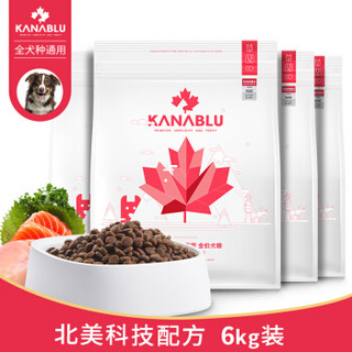 KANABLU 嘉蓝狗粮 通用型犬粮 鸡肉三文鱼配方 6kg *2件