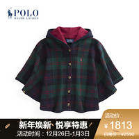 Ralph Lauren/拉夫劳伦女童 2020年秋季格子羊毛斗篷34228 410-海军蓝 6/6X