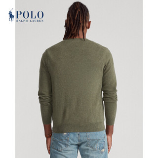 Ralph Lauren/拉夫劳伦男装 2020年秋季羊毛V领针织毛衫12901 300-绿色 M