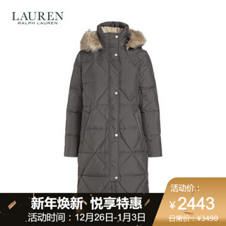 Lauren/拉夫劳伦女装 2020年秋季绗缝连帽羽绒外套60371 020-灰色 M