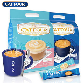 catfour 蓝山 拿铁咖啡30条 速溶咖啡粉 三合一 冲调饮品 450g/袋