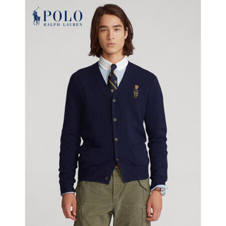 Ralph Lauren/拉夫劳伦男装 2020年秋季学院风小熊开襟衫12749 400-蓝色 S