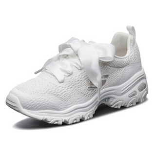 斯凯奇 SKECHERS 女子 经典休闲鞋 运动鞋 时尚老爹鞋 熊猫鞋 66666196/WHT 白色 36码 US6码