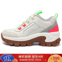 斯凯奇 SKECHERS 经典休闲鞋 女子运动鞋 时尚老爹鞋 155256/OWGN白色 36.5码 US6.5码