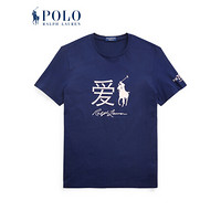 Ralph Lauren/拉夫劳伦男装 2020年冬季Pink Pony简体中文爱字T恤12973 410-海军蓝 L