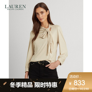 RALPH LAURENLauren/拉夫劳伦女装 2020年秋季金属色平纹针织上衣60405 200-棕色 M