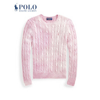 Ralph Lauren/拉夫劳伦女装 2020年秋季Pink Pony绞花编结棉质针织衫21807 650-粉红色 M