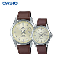 卡西欧(CASIO)手表 EDIFICE&SHEEN系列时尚简约蓝宝石玻璃镜面情侣表 EFB-106DL-7A&SHE-4542DL-7A