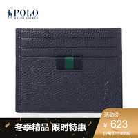 Ralph Lauren/拉夫劳伦男配 经典款皮革卡夹50499 B82-海军蓝 ONE