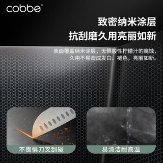 卡贝（cobbe）水槽黑色手工单槽不锈钢洗菜盆洗手盆水池洗碗池厨房洗菜池 B2纳米手工68*46+抽拉龙头(店长热荐)