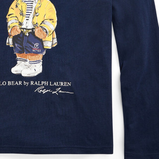 Ralph Lauren/拉夫劳伦男童 2021年早春CP-93 Polo小熊棉质连帽T恤34723 410-海军蓝 L