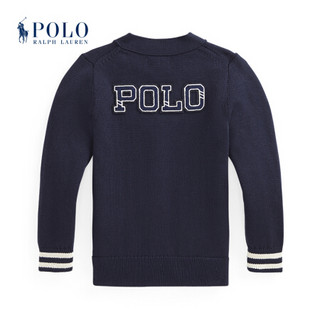 Ralph Lauren/拉夫劳伦女童 2020年秋季Polo小熊棉质针织开襟衫34273 410-海军蓝 2/2T