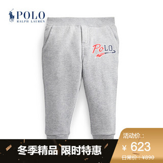 Ralph Lauren/拉夫劳伦男婴 2020年秋季徽标起绒布慢跑裤34159 020-灰色 18M