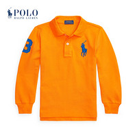 Ralph Lauren/拉夫劳伦男童 2020年秋季Big Pony网眼布长袖Polo衫34113 800-橙色 6