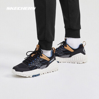 Skechers斯凯奇官方户外休闲运动鞋男子厚底老爹鞋怪兽鞋666131 黑色/666131-BLK 42