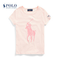 Ralph Lauren/拉夫劳伦女童 2020年冬季Pink Pony图案T恤34572 650-粉红色 L