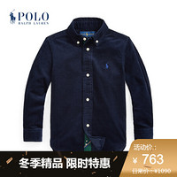 Ralph Lauren/拉夫劳伦男童 2020年冬季棉质灯芯绒衬衫34645 410-海军蓝 2/2T