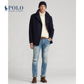 Ralph Lauren/拉夫劳伦男装 2020年冬季Polo混纺麦尔登呢双排扣外套12938 410-海军蓝 40 R