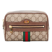 GUCCI 古驰 OPHIDIA系列 女士帆布腰包 517076 96I3B 8745 米色/乌木色 75