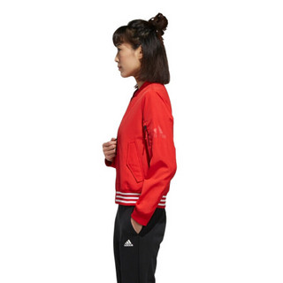 阿迪达斯 ADIDAS 女子 运动型格系列 WV 3S BOMBER 运动 梭织夹克 FI9270  浅猩红/能量红  L码