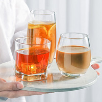 炊大皇玻璃杯家用水杯饮料杯套装客厅简约透明耐热水杯商用酒杯 玻璃烈酒杯（6个装）250ml