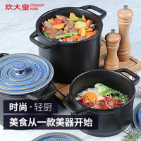 炊大皇陶瓷煲砂锅耐热煲汤熬药煮粥焖饭 养生高汤锅 燃气煤气灶明火使用 2.5L