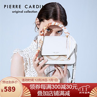 皮尔卡丹(pierre cardin)时尚女包牛皮单肩斜挎包包女士简约手提包女 J0A218-790801P米白色