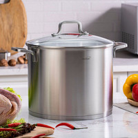 慕厨(Momscook)304不锈钢大汤锅 复底加厚型 明火电磁炉通用JA2422GL 28×22cm汤锅(JA2822GL)