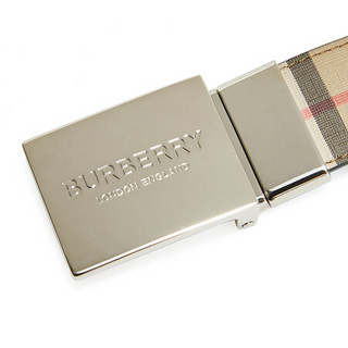 BURBERRY 博柏利 男士板扣帆布腰带 80198171 典藏米色 100