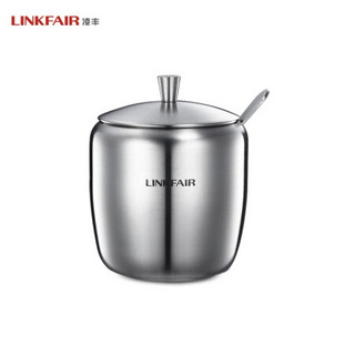 凌丰（LINKFAIR） 304不锈钢调味罐套装调料盒糖盐罐瓶厨房用品  0.3L 苏咖调味罐四件套（LFSJ-4T）