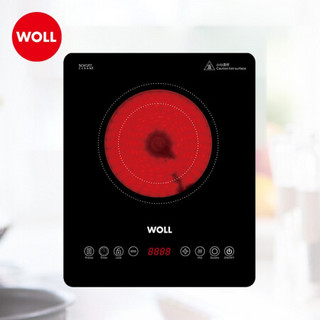 德国WOLL家用电陶炉多功能防烫提示进口面板不挑锅具2000W额定功率烤肉盘电烤盘电陶炉 升级版 可智能定时 FW60