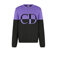 Dior 迪奥 男士圆领针织衫 113M620AT188_C485 紫色/黑色 XS