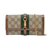 GUCCI 古驰 Jackie1961系列女士链式钱包 652681 HUHHG 8565 棕色