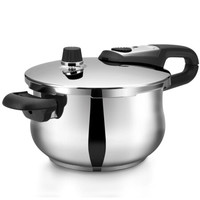 铂帝斯(BODEUX)球釜高压锅家用压力锅304不锈钢高压炖锅快压锅燃气电磁通用 法式球釜高压锅22CM-5L 赠品装