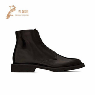 孔雀翎Saint Laurent Paris/圣罗兰2020新款男鞋YSL时尚ARMY光滑系带靴 黑色 39