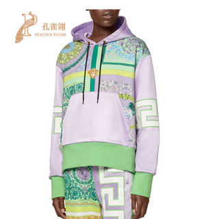 Versace/范思哲女装2020新款女士BAROCCO巴洛克印花休闲长袖连帽衫 紫色 36