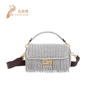 FENDI/芬迪2020新款女包时尚经典BAGUETTE手袋单肩斜挎手提包 灰色