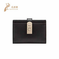 Ferragamo/菲拉格慕2020新款女包时尚经典牛皮BOXYZ信用卡包 黑色