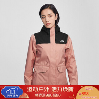 TheNorthFace北面冲锋衣女户外防水透气上新|4U7T T9P/粉色 L