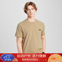TheNorthFace北面短袖T恤情侣户外舒适透气上新|4NEV H7E/卡其色 L