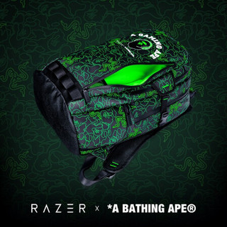 雷蛇（Razer）BAPE游侠背包笔记本电脑双肩包 联名限定款15英寸 绿色