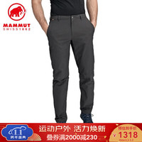 MAMMUT猛犸象Winter男士秋冬新款防泼水弹性舒适软壳裤休闲裤 黑灰色 XL