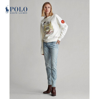 Ralph Lauren/拉夫劳伦女装 经典款饰章起绒布运动衫21125 100-白色 XS