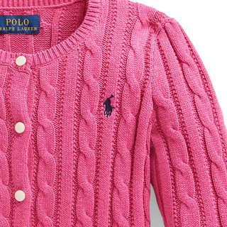 Ralph Lauren/拉夫劳伦女童 2020年秋季棉质荷叶边针织开襟衫34208 650-粉红色 4