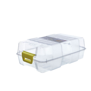 Citylong 禧天龙 H-7098 透明塑料收纳鞋盒 4个装 37*22.5*14cm 奶黄色