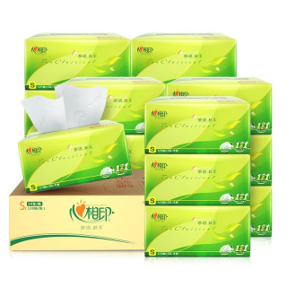 心相印 茶语丝享系列 抽纸 3层150抽24包(132mm*190mm)