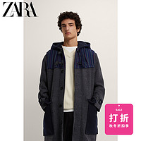 ZARA 05852037803 男款中长款毛呢大衣外套