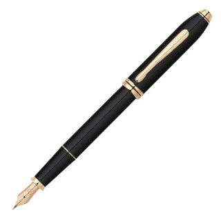 高仕（CROSS）钢笔 TOWNSEND/涛声系列 高端轻奢签字笔成功典范 黑珐琅/金夹576-FD